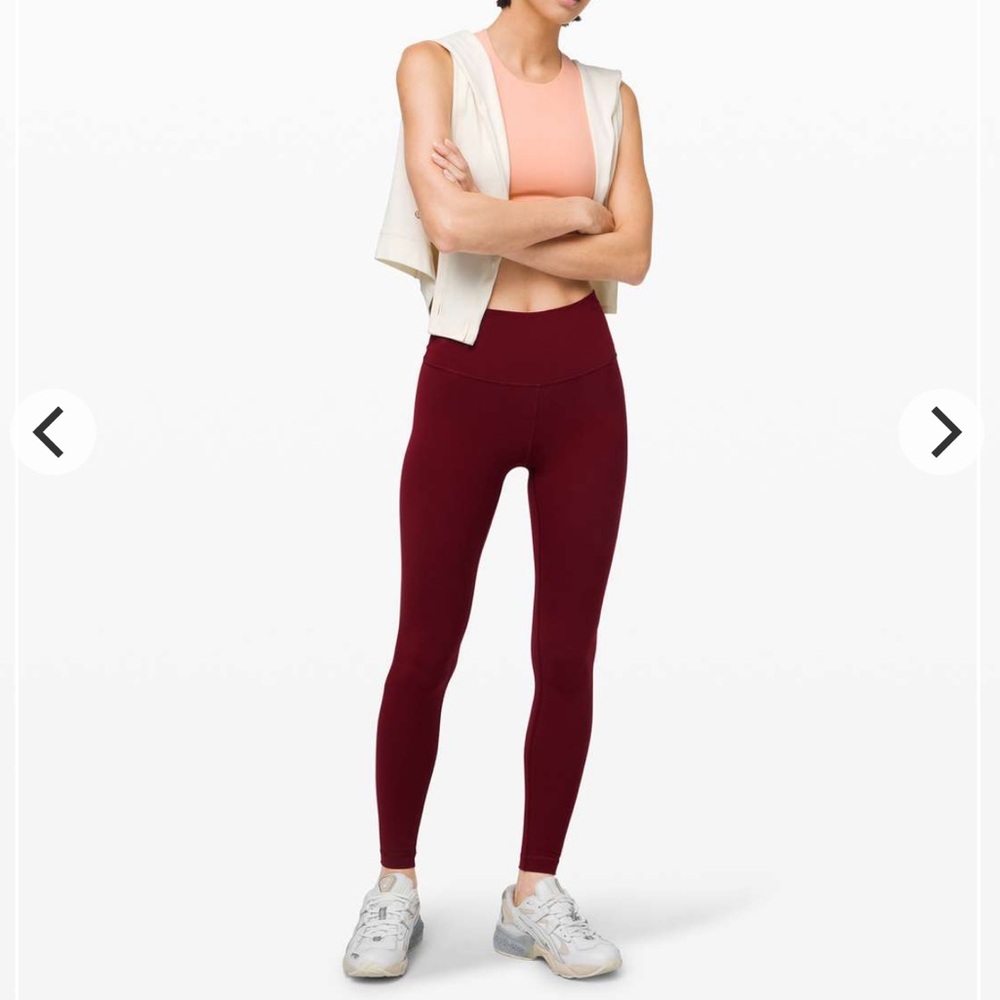 Lululemon Wunder Under Tight 28”, Deep Rouge, Women’s size 2